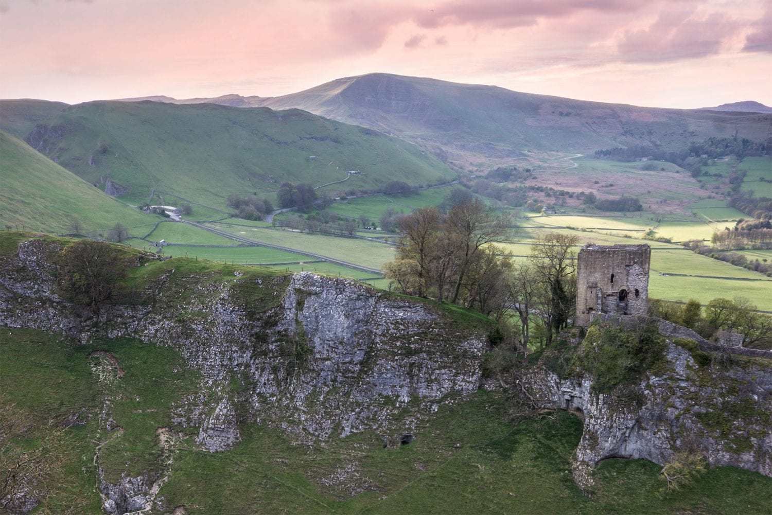 ruins of a castle in a hill